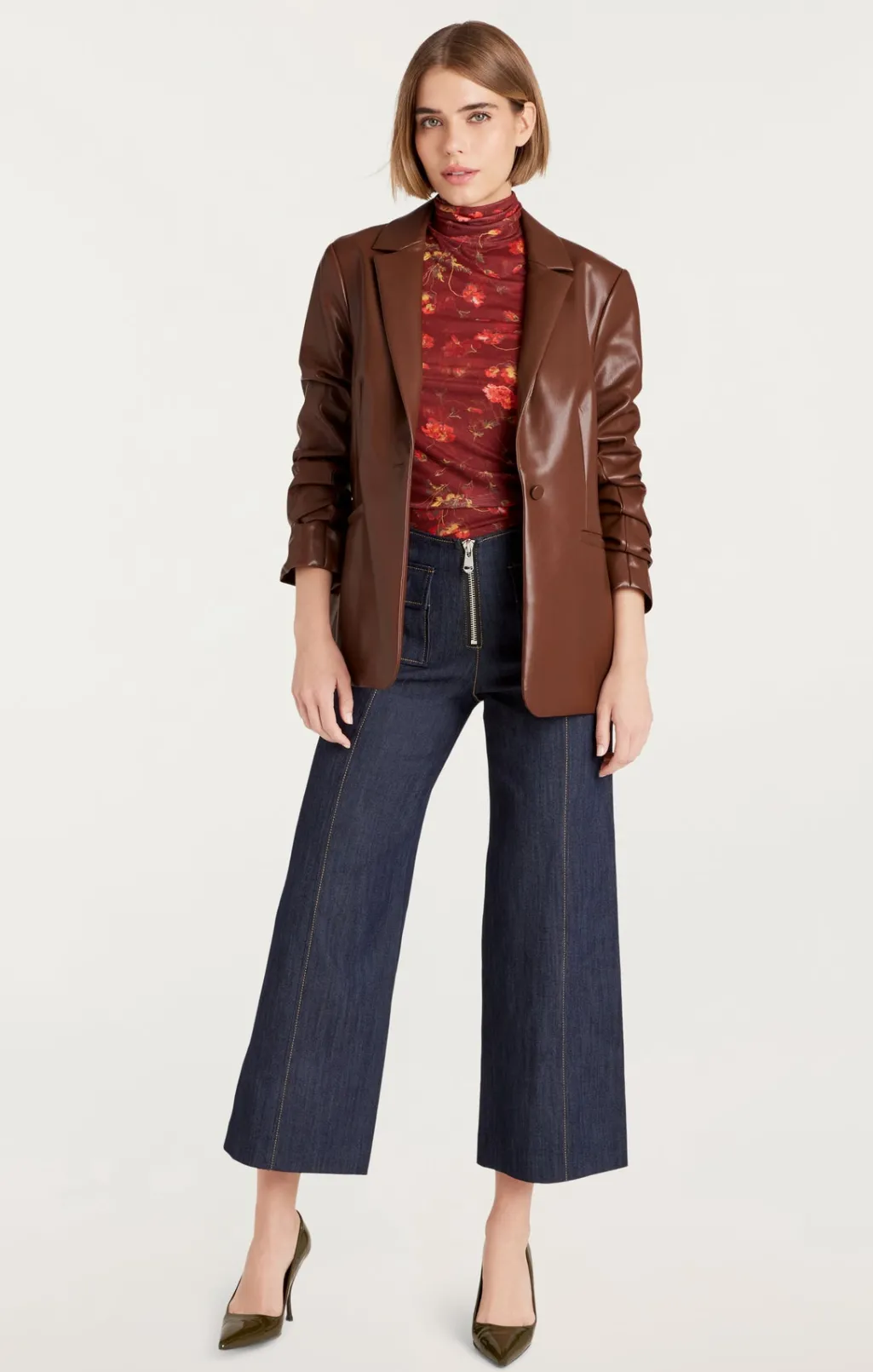 Cinq à Sept Vegan Leather Kylie Blazer Espresso Best