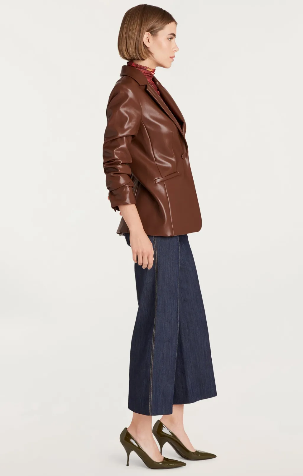 Cinq à Sept Vegan Leather Kylie Blazer Espresso Best