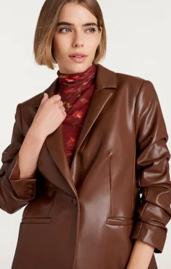 Cinq à Sept Vegan Leather Kylie Blazer Espresso Best