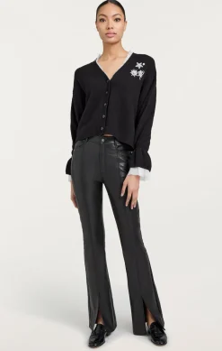 Cinq à Sept Vegan Leather Shanis Pant Black Clearance