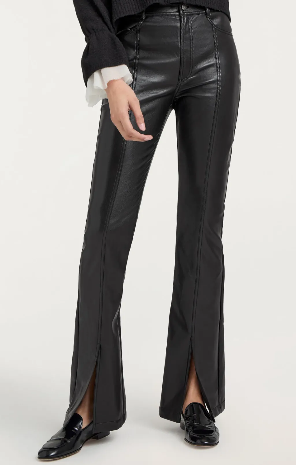 Cinq à Sept Vegan Leather Shanis Pant Black Clearance