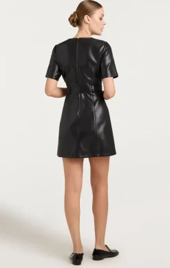 Cinq à Sept Vegan Leather Siv Dress Black Outlet