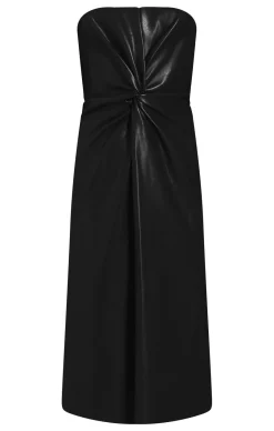 Cinq à Sept Vegan Leather Strapless Mckenna Dress Black Sale
