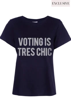 Cinq à Sept Voting Is Tres Chic Tee Navy/White Best