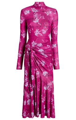 Cinq à Sept Warm Carnation Johnson Dress PlumRadishMulti Outlet