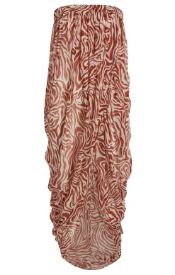 Cinq à Sept Woodblock Zebra Libbie Coverup Sequoia/ivory Sale